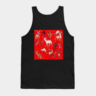 Deers and Fawns Christmas blanket Tank Top